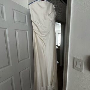 Lucile Strapless Satin Gown with Train